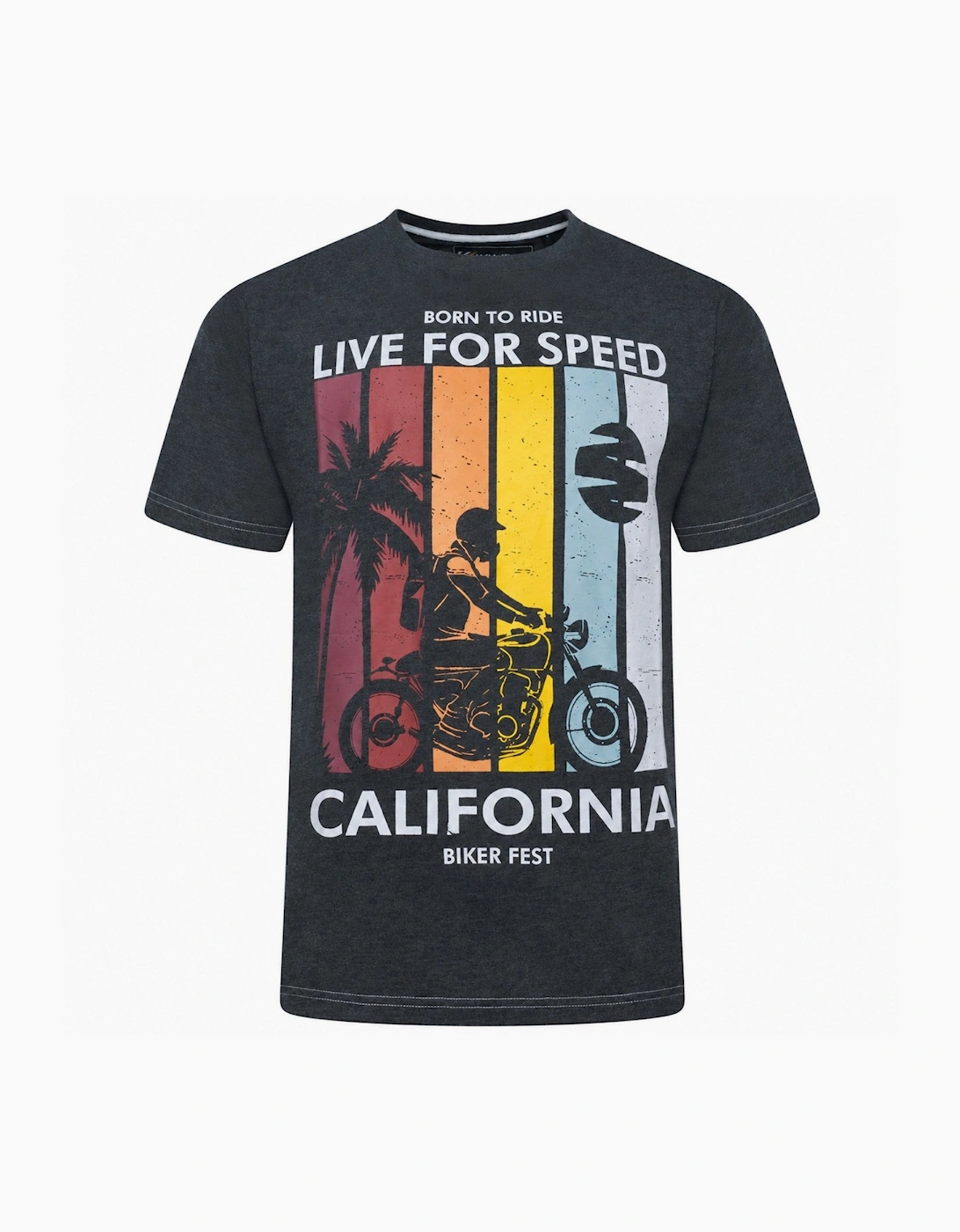 Kam Mens Big & Tall Live Speed California Short Sleeve T-Shirt