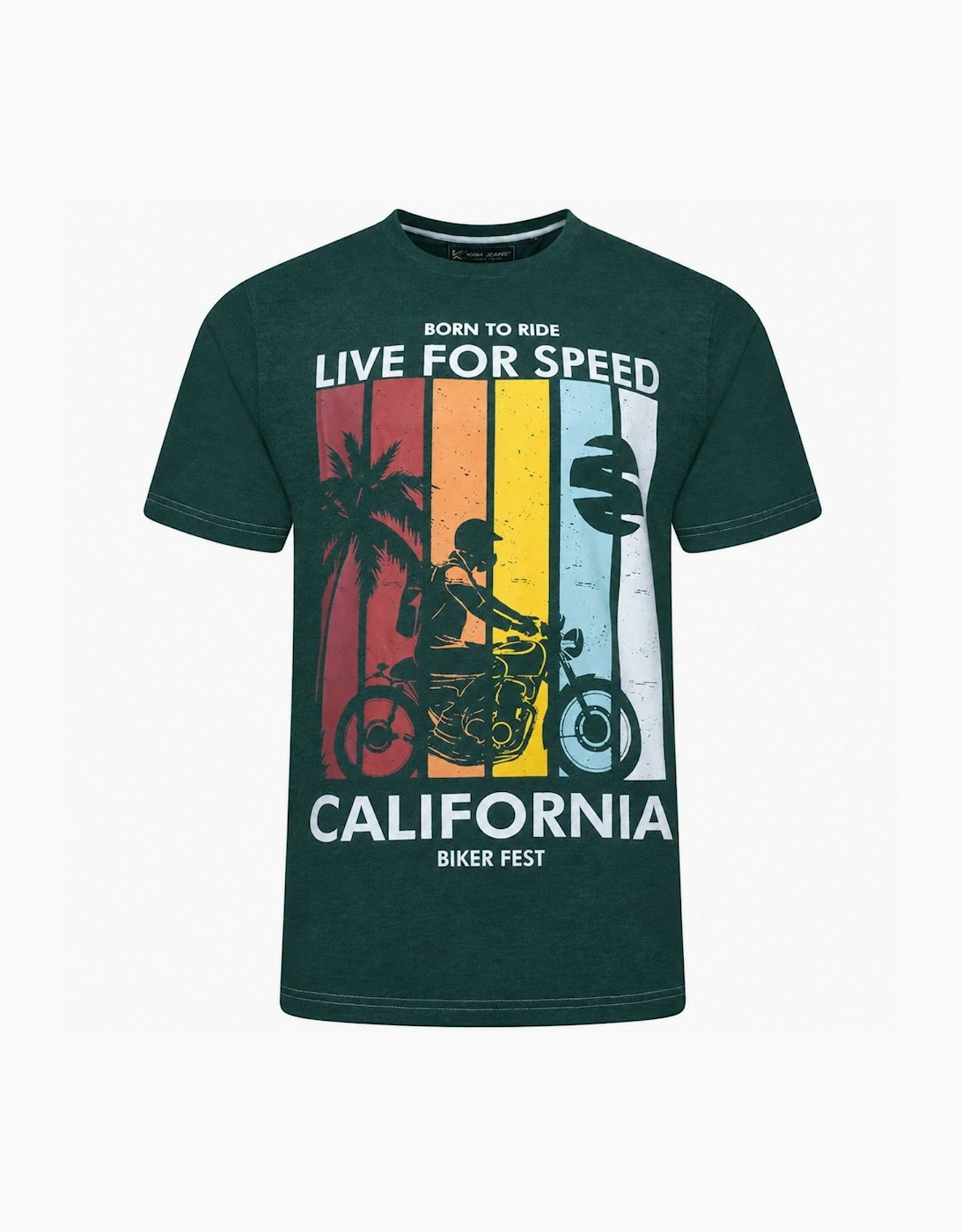 Kam Mens Big & Tall Live Speed California Short Sleeve T-Shirt