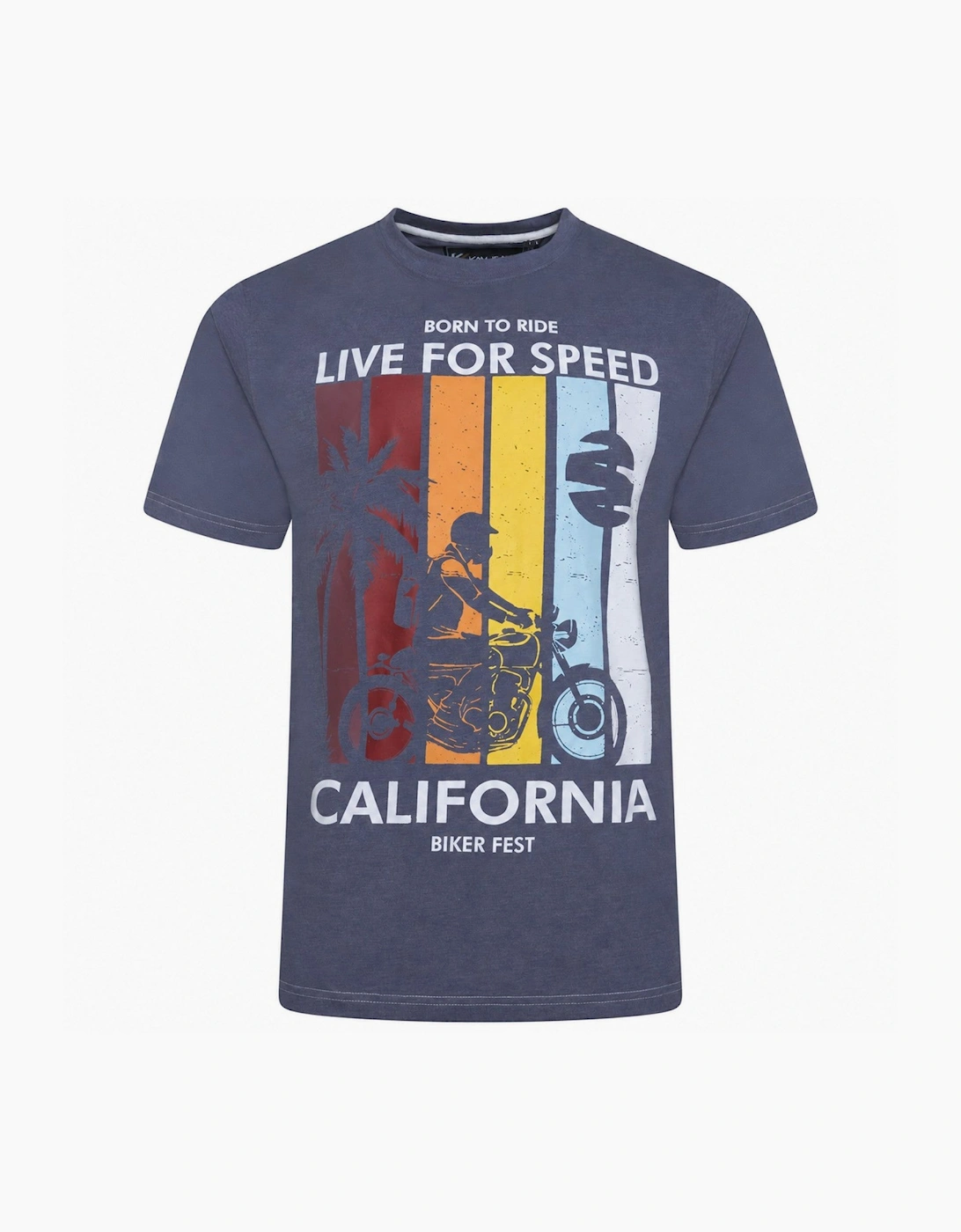 Kam Mens Big & Tall Live Speed California Short Sleeve T-Shirt