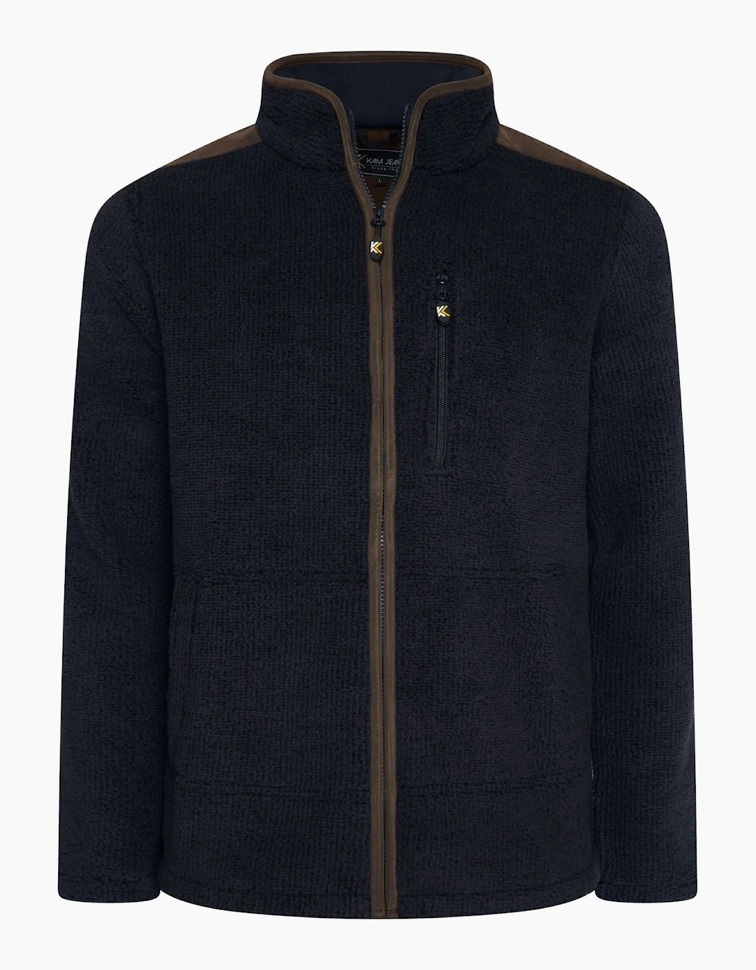 Kam Mens Big & Tall Macaroni Bonded Full Zip Fleece