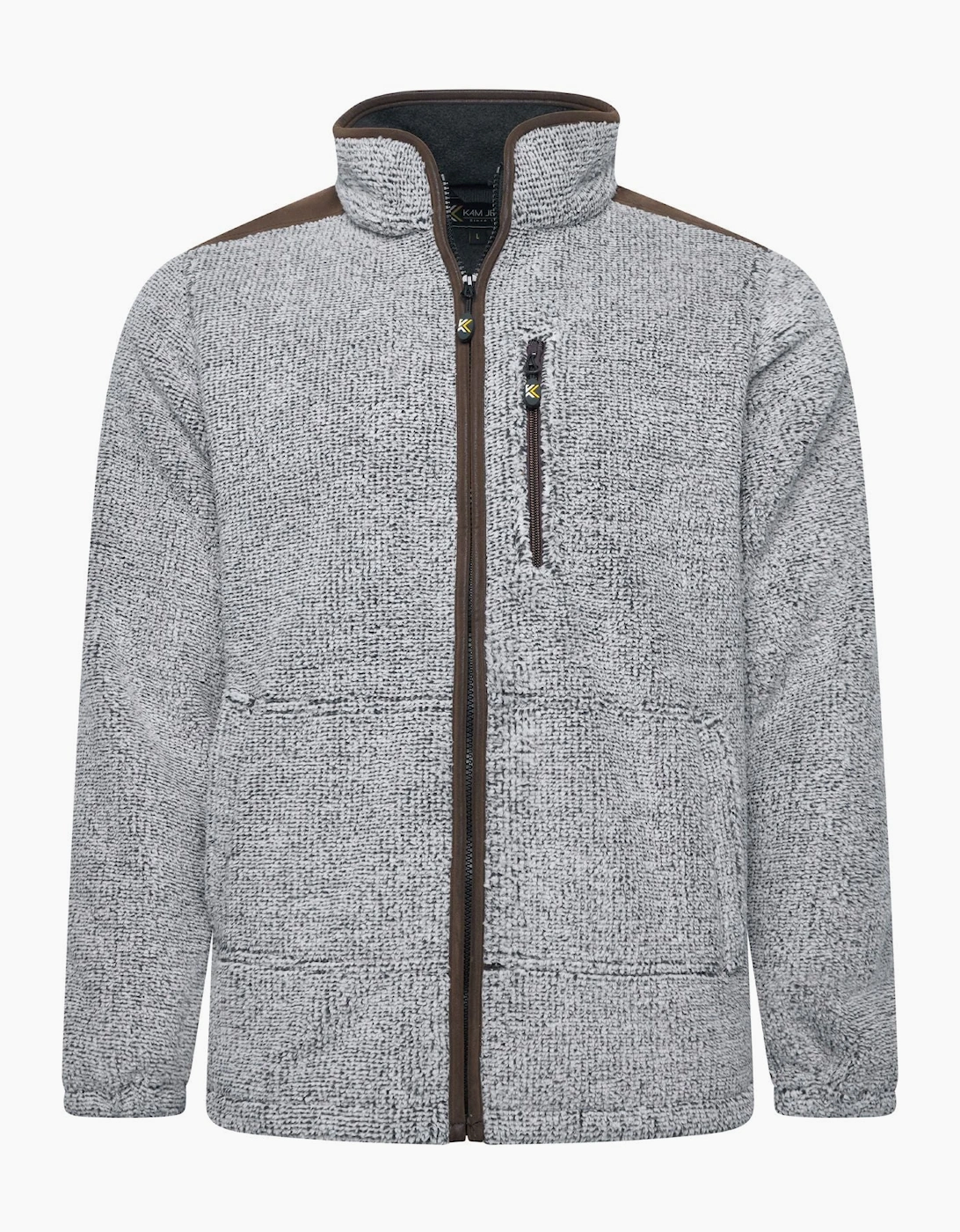 Kam Mens Big & Tall Macaroni Bonded Full Zip Fleece