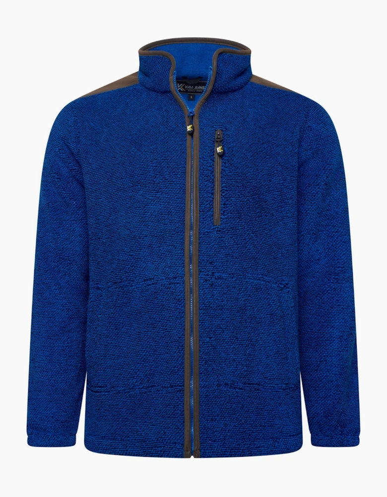 Kam Mens Big & Tall Macaroni Bonded Full Zip Fleece