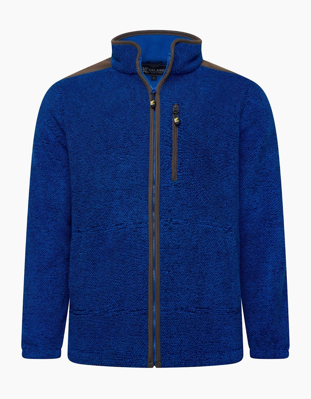 Kam Mens Big & Tall Macaroni Bonded Full Zip Fleece