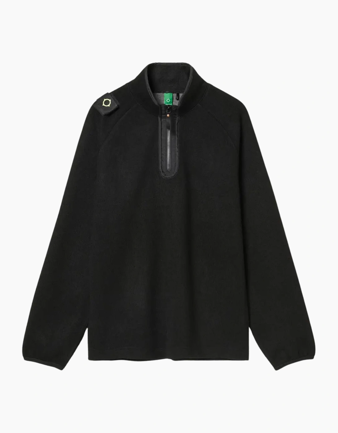 Men's Ma.Strum Prism Funnel Knit Jet Black Jumper - Size: XX-LARGE