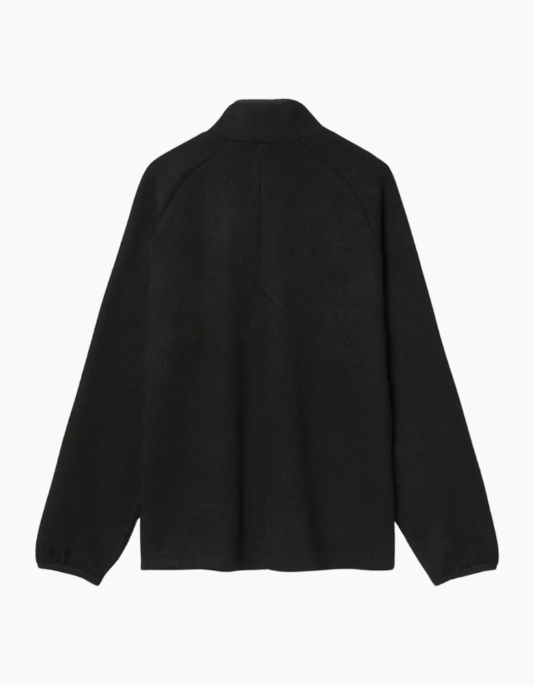 Ma.Strum Prism Funnel Knit Jet Black Jumper