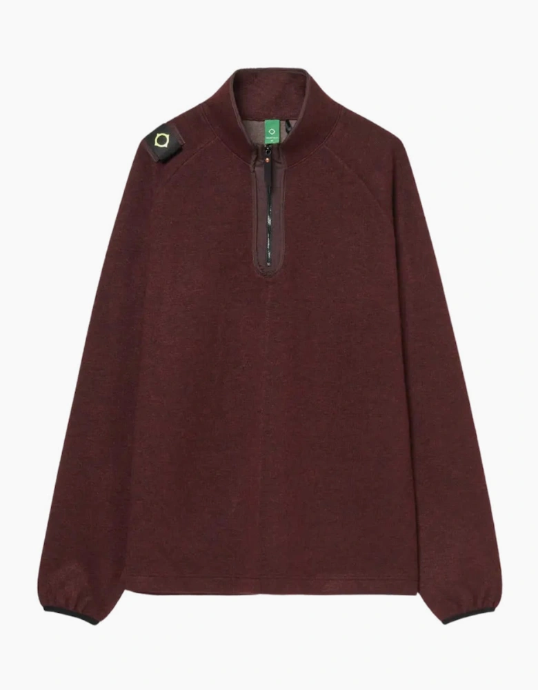 Ma.Strum Prism Funnel Knit Wine Jumper