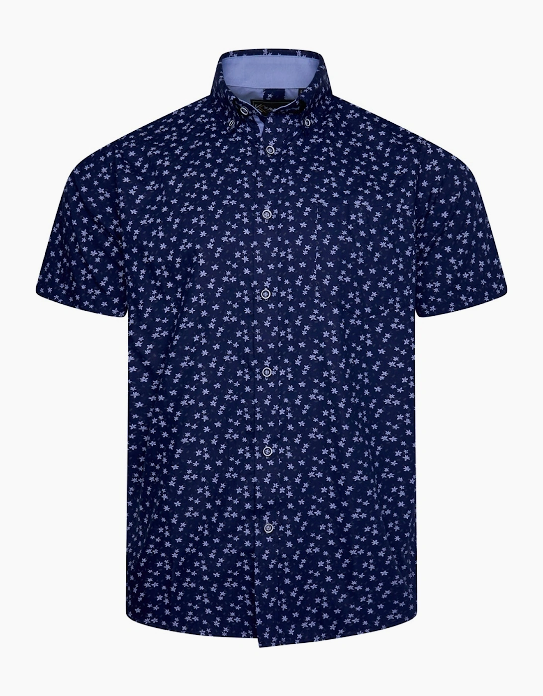 Kam Mens Big & Tall All Over Floral Print Short Sleeve Shirt