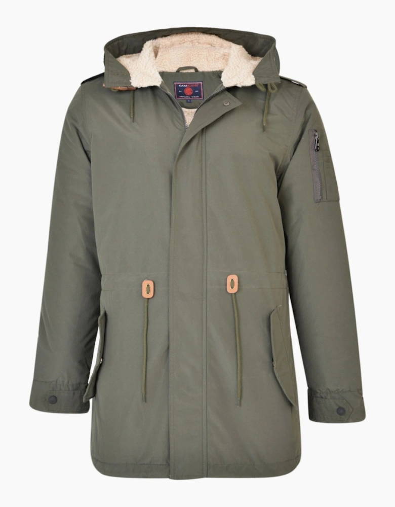 Kam Mens Big & Tall Sherpa Lined Parka Jacket