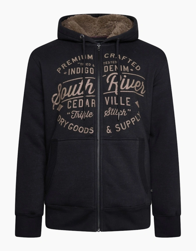 Kam Mens Big & Tall South River Zip Up Sherpa Hoodie