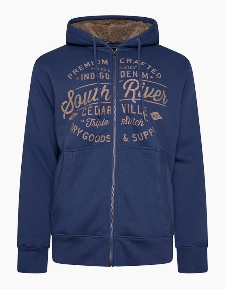 Kam Mens Big & Tall South River Zip Up Sherpa Hoodie