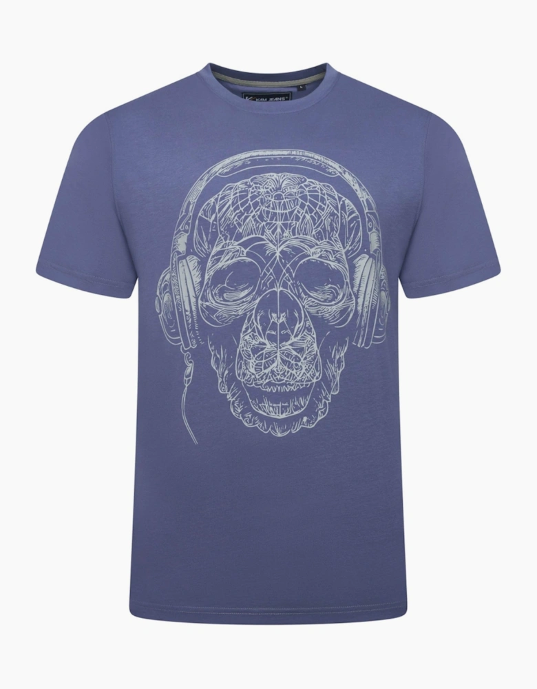 Kam Mens Big & Tall Gorilla Headphones Short Sleeve T-Shirt