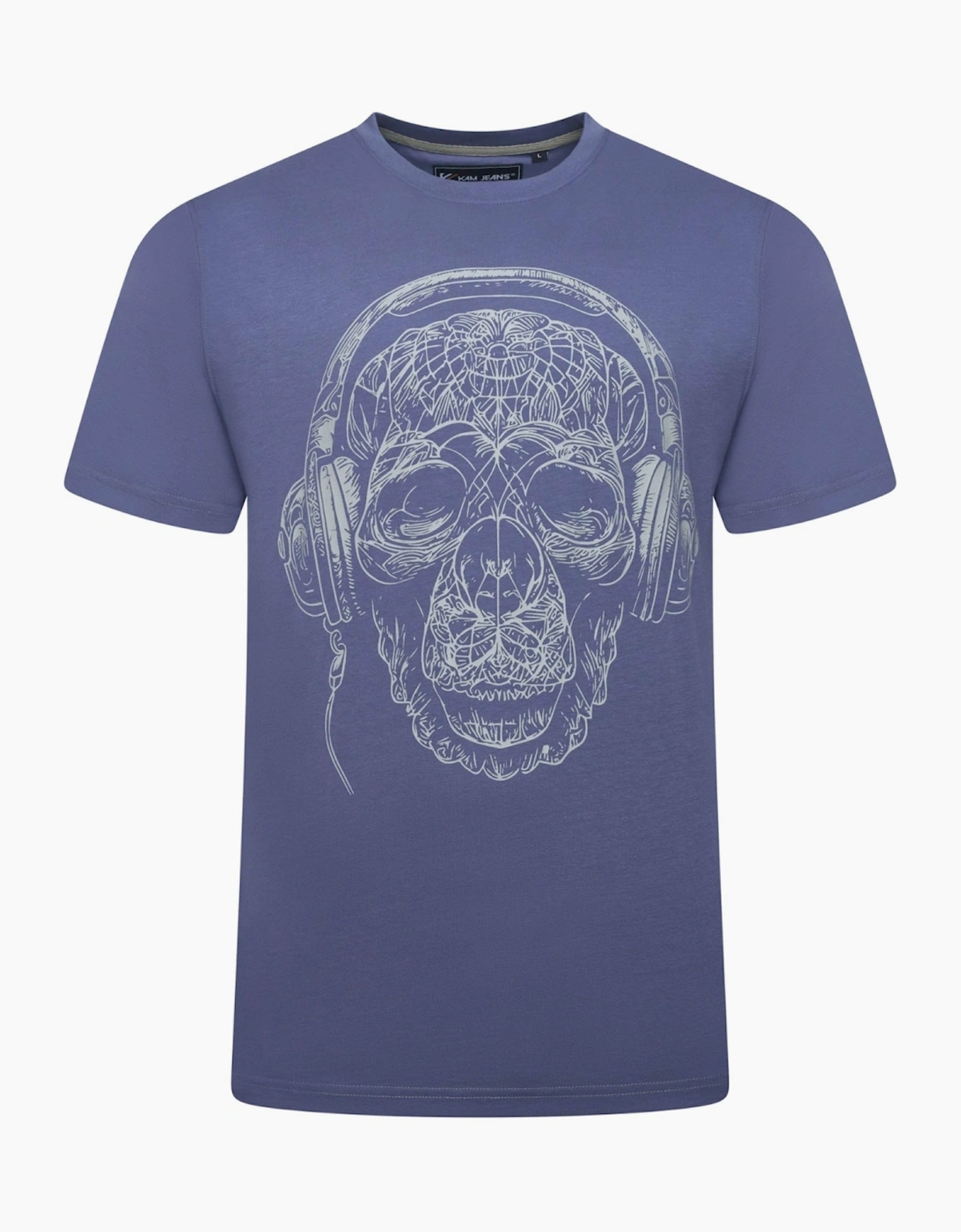 Kam Mens Big & Tall Gorilla Headphones Short Sleeve T-Shirt