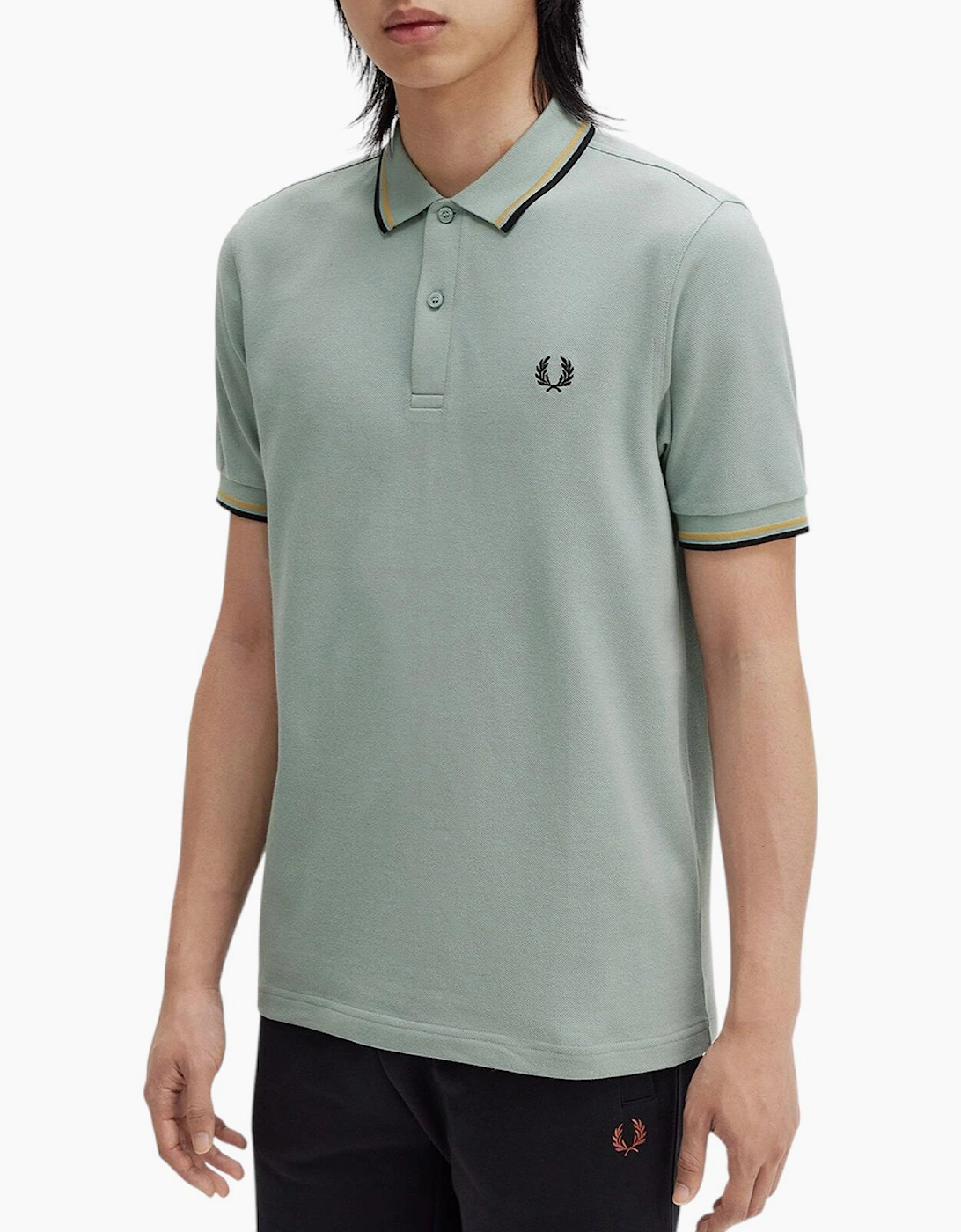 Fred Perry Mens Polo Shirt Twin Tipped Logo Short Sleeve Breathable Cotton