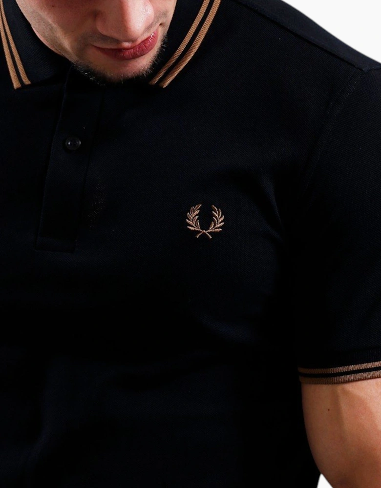 Fred Perry Mens Polo Shirt Twin Tipped Logo Short Sleeve Breathable Cotton