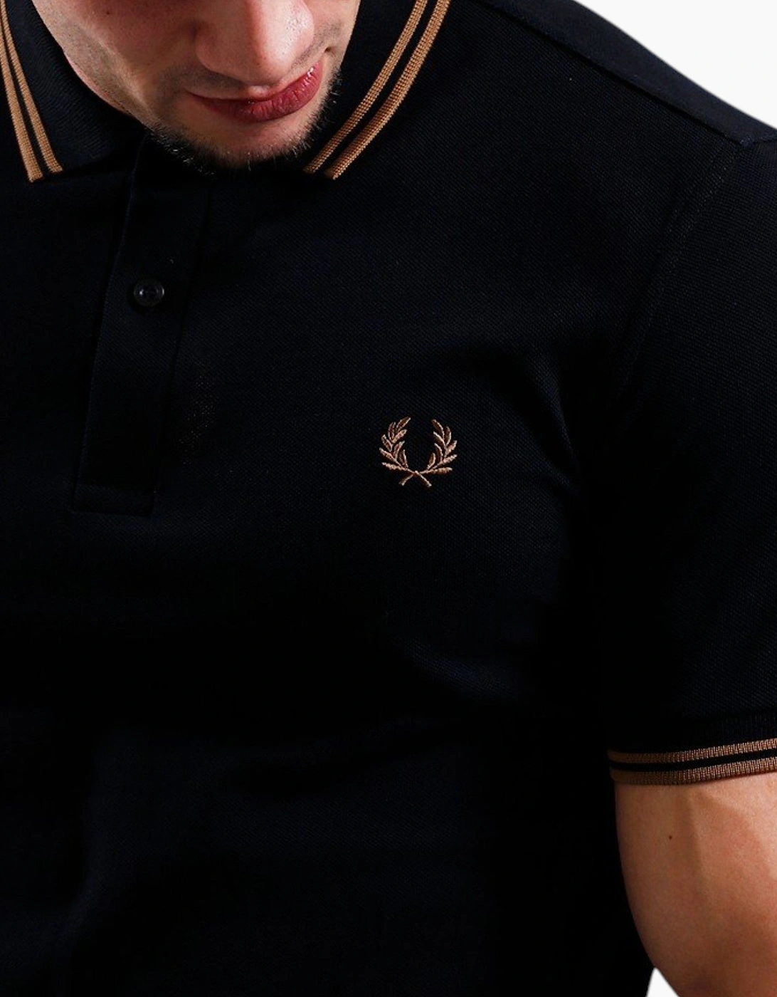 Fred Perry Mens Polo Shirt Twin Tipped Logo Short Sleeve Breathable Cotton