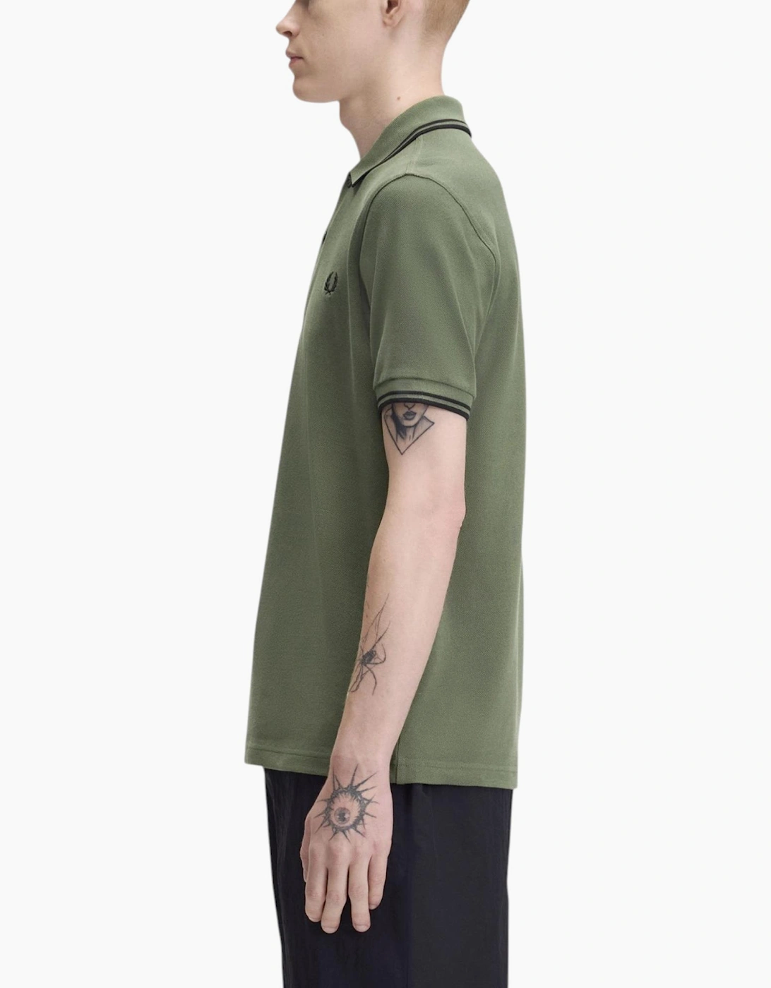 Fred Perry Mens Polo Shirt Twin Tipped Logo Short Sleeve Breathable Cotton