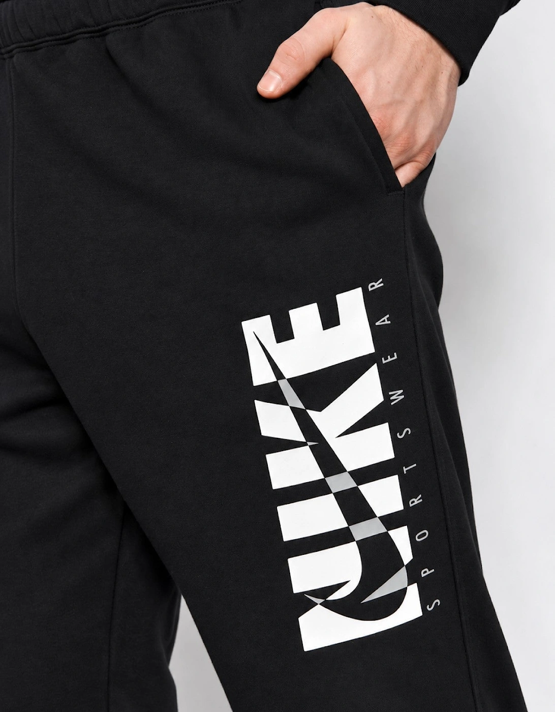 Nike Mens Hooded Fleece Pullover Full Tracksuit Set in Black