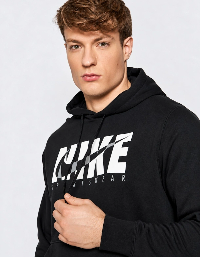 Nike Mens Hooded Fleece Pullover Full Tracksuit Set in Black