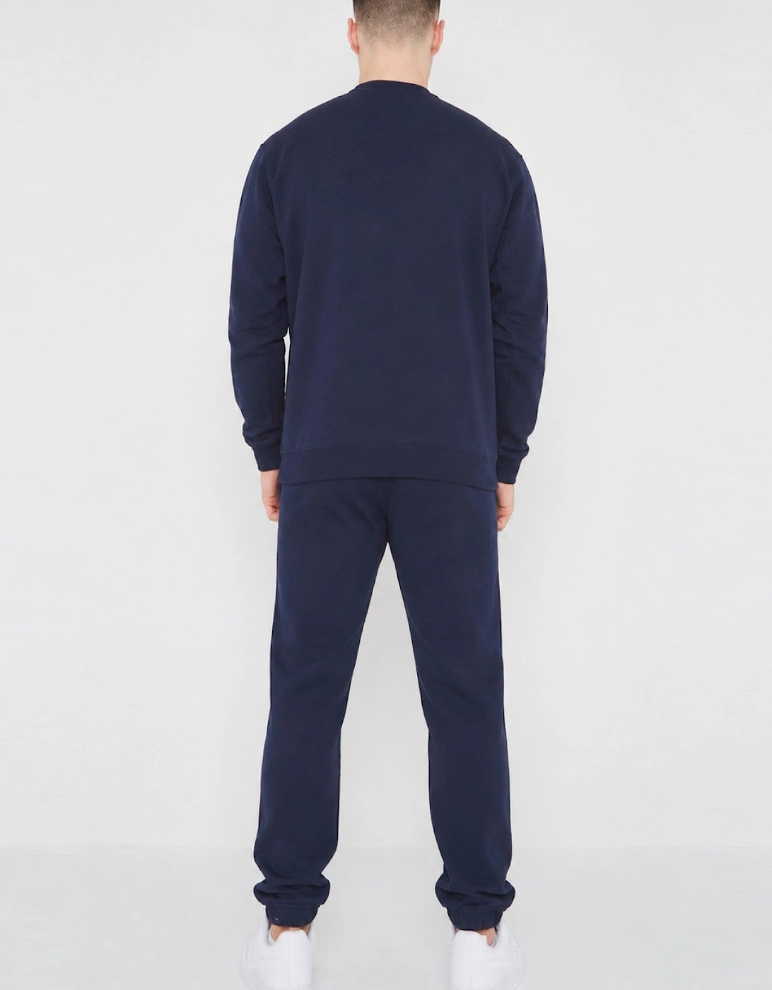 Nike Mens ClubFleece Crewneck Full Tracksuit Set in Navy