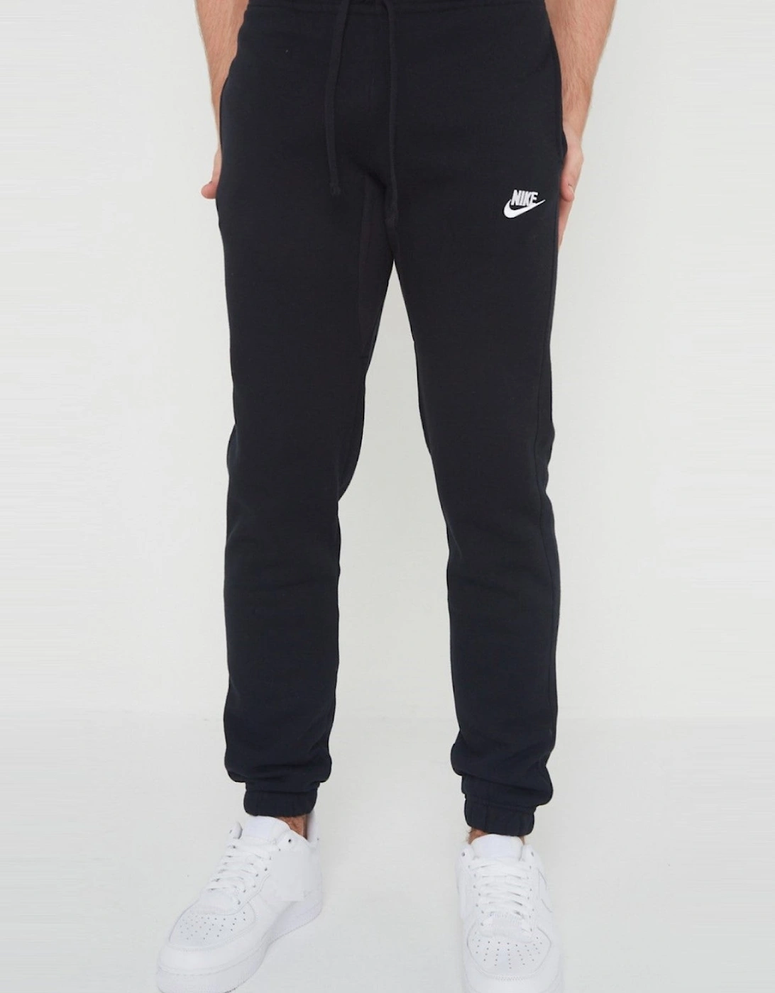 Nike Mens ClubFleece Crewneck Full Tracksuit Set in Black