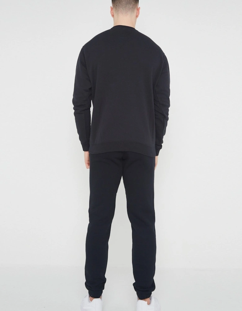 Nike Mens ClubFleece Crewneck Full Tracksuit Set in Black