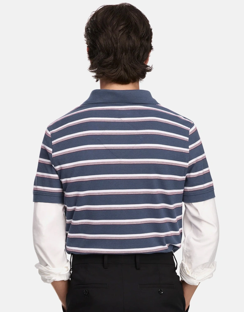 Beckley Stripe Polo Shirt Blue