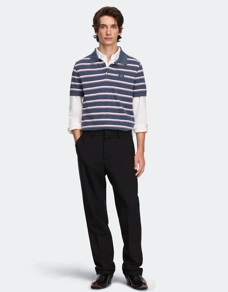 Beckley Stripe Polo Shirt Blue