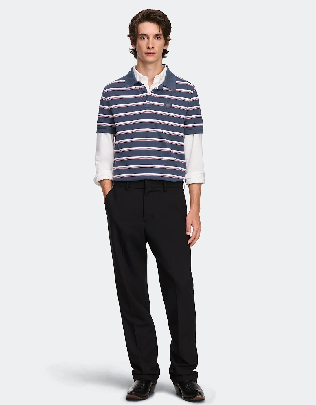 Beckley Stripe Polo Shirt Blue