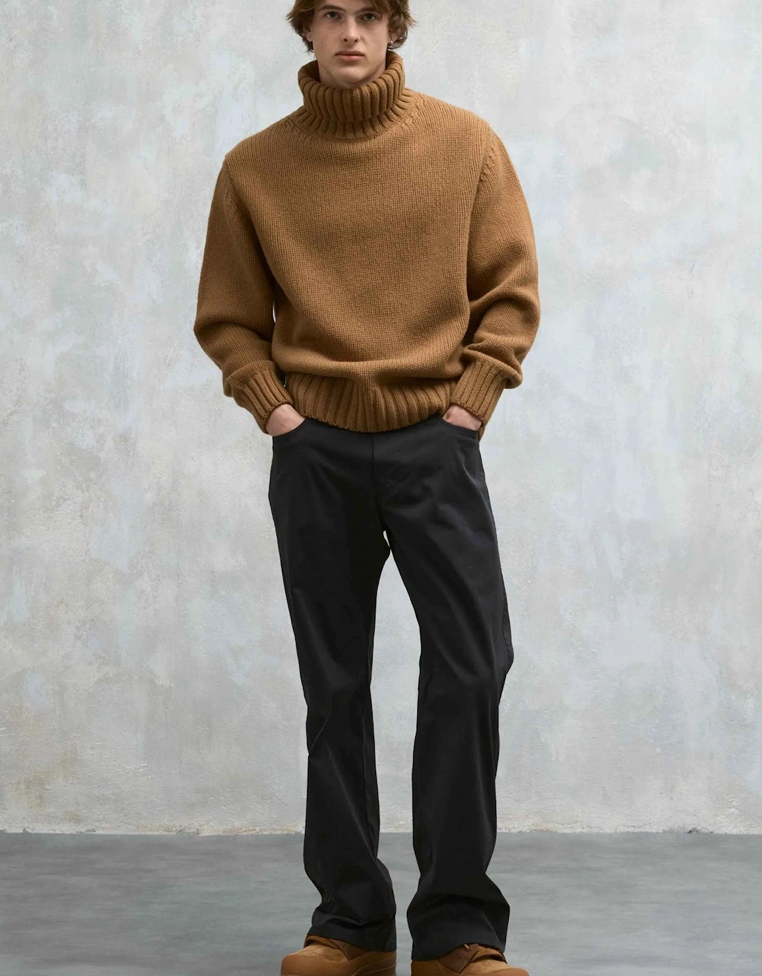 Arata T Neck Sweater Brown