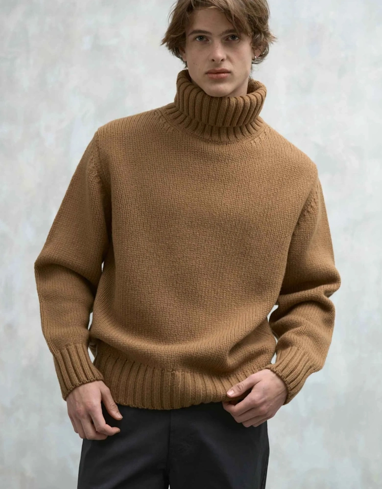 Arata T Neck Sweater Brown