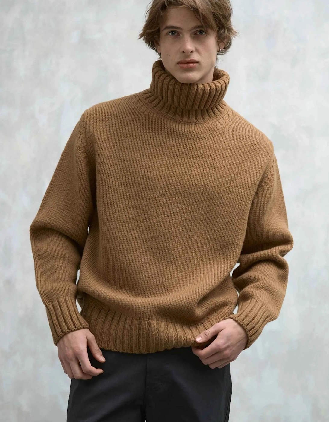 Arata T Neck Sweater Brown