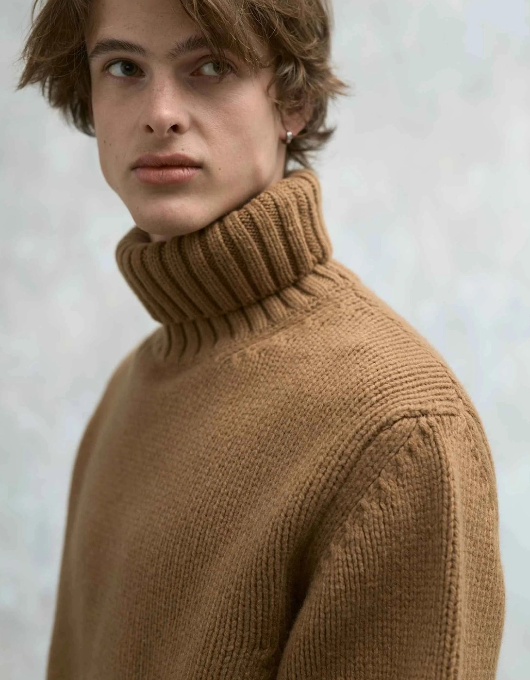 Arata T Neck Sweater Brown