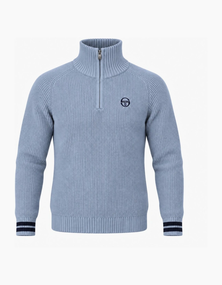 Sergio Tacchini Toledo 1/4 Zip Knitted Jumper Country Blue/Maritime Blue