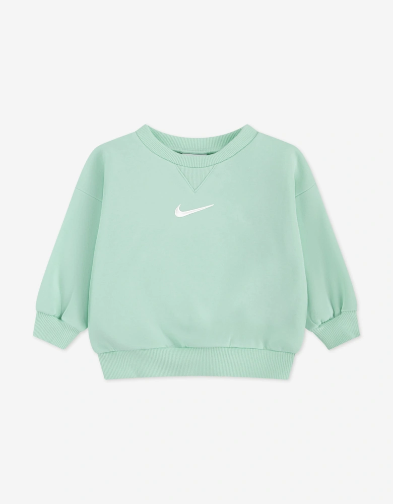 Nike Kids Essential Fleece Tracksuit in Green