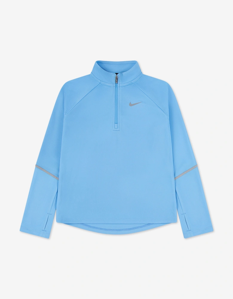 Nike Boys NK DF Miler Half Zip Top and Pant Set in Blue