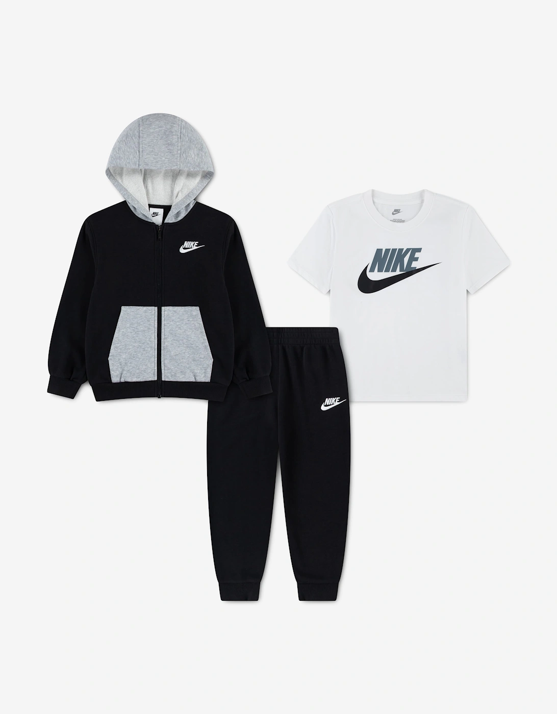 Nike Boys Lifestyle Hoody Tracksuit in Black