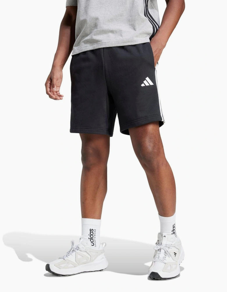 Mens Essentials 3 Stripe Fleece Shorts