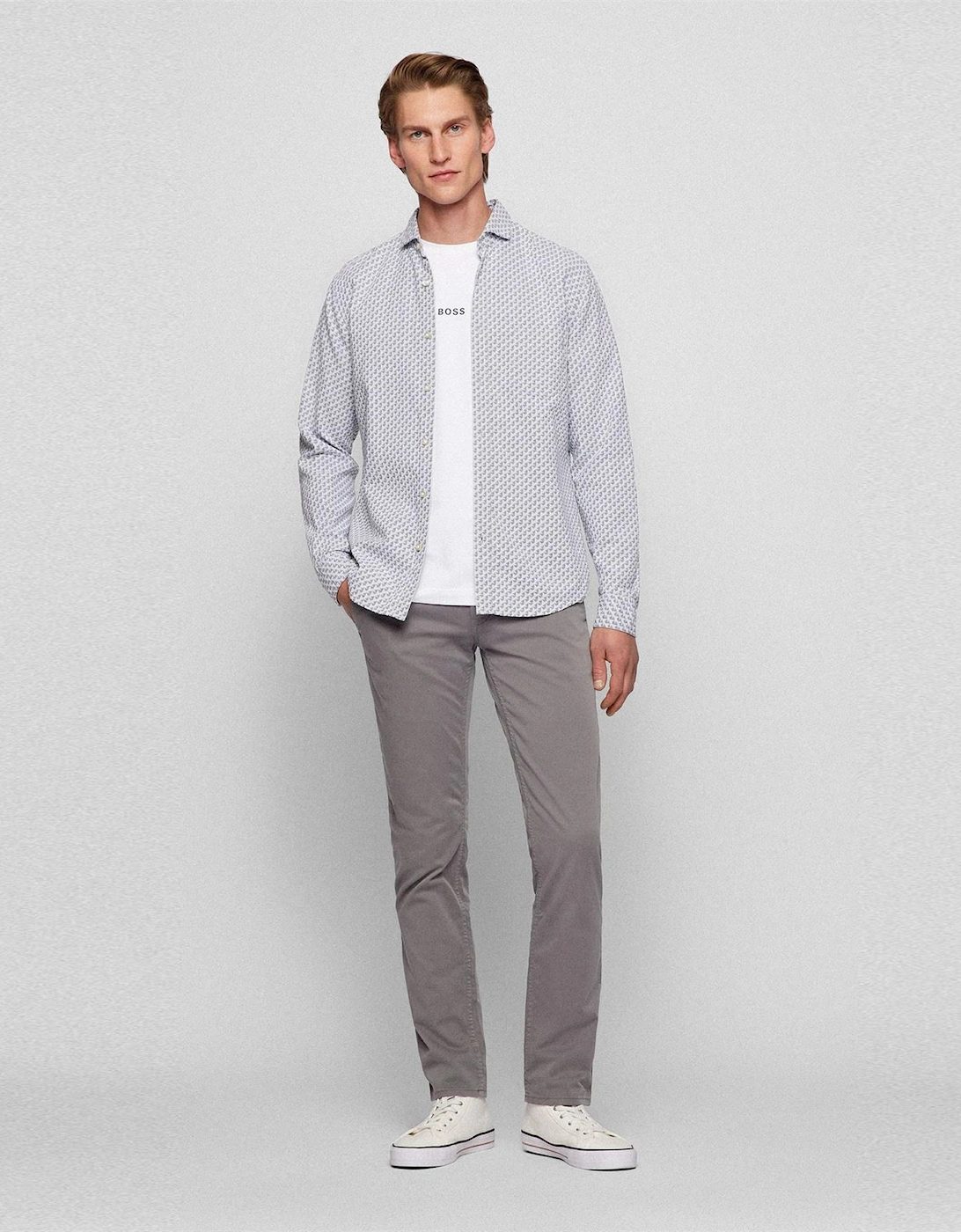 Hbo Chino Slim Trousers, Slim Fit