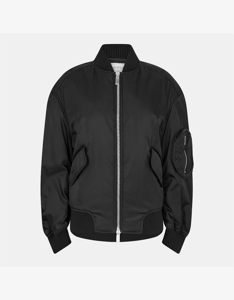 Solid Patterned Bomber Jacket with Zipped Pocket