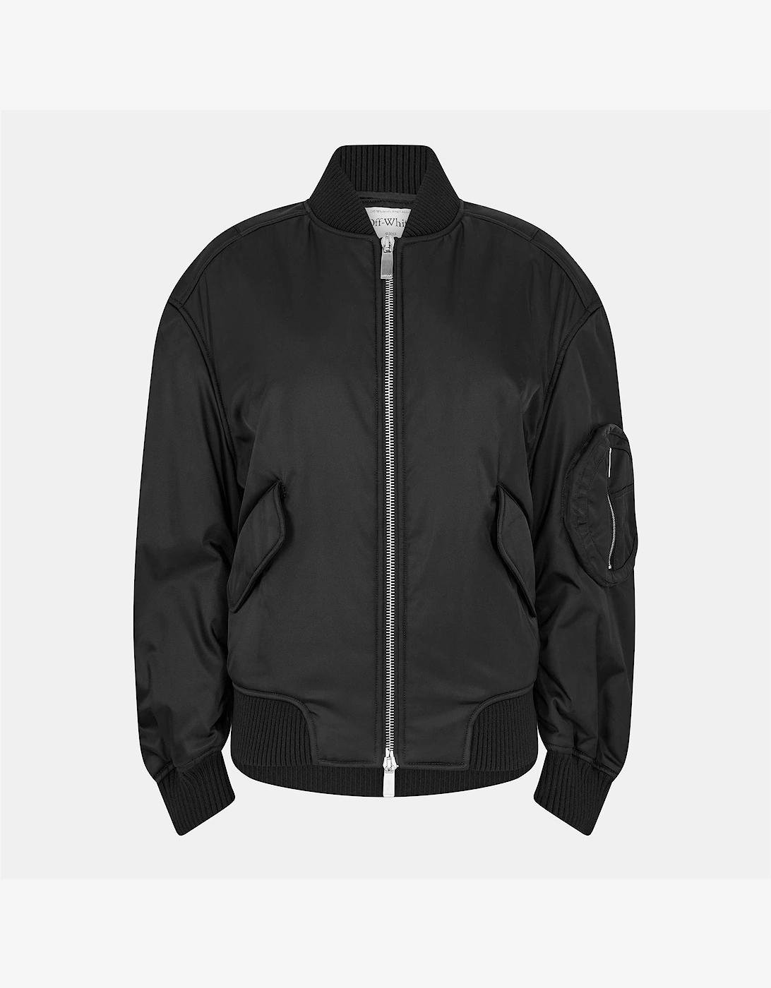 Solid Patterned Bomber Jacket with Zipped Pocket
