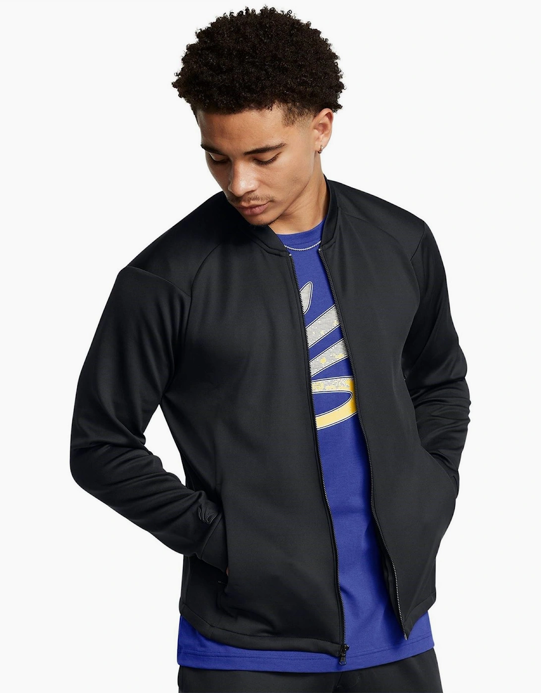 Curry Travel Moisture Wicking Long Sleeve Bomber Jacket