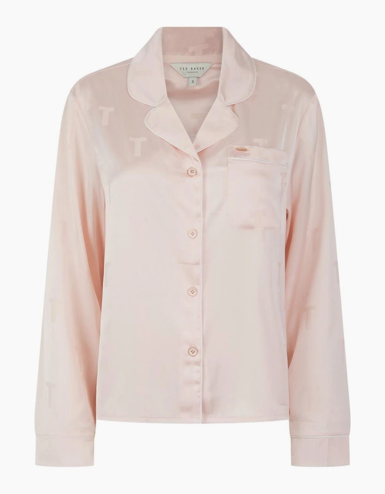 Peggy Collared Neck Long Sleeve Pyjama Set