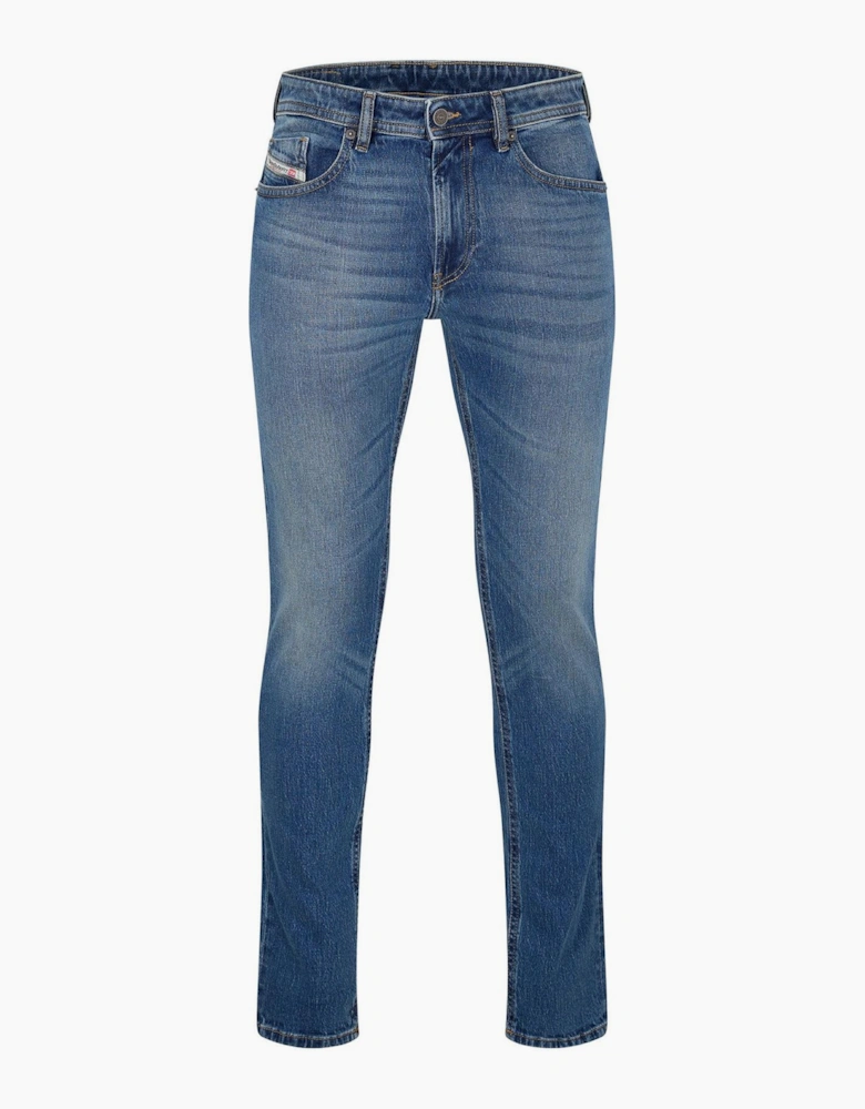 Mid Rise Straight Leg Jeans