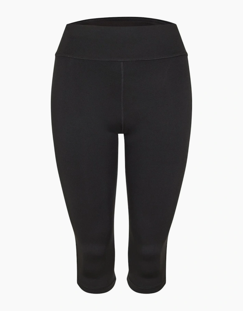 Three Quarter Solid Patterned Leggings