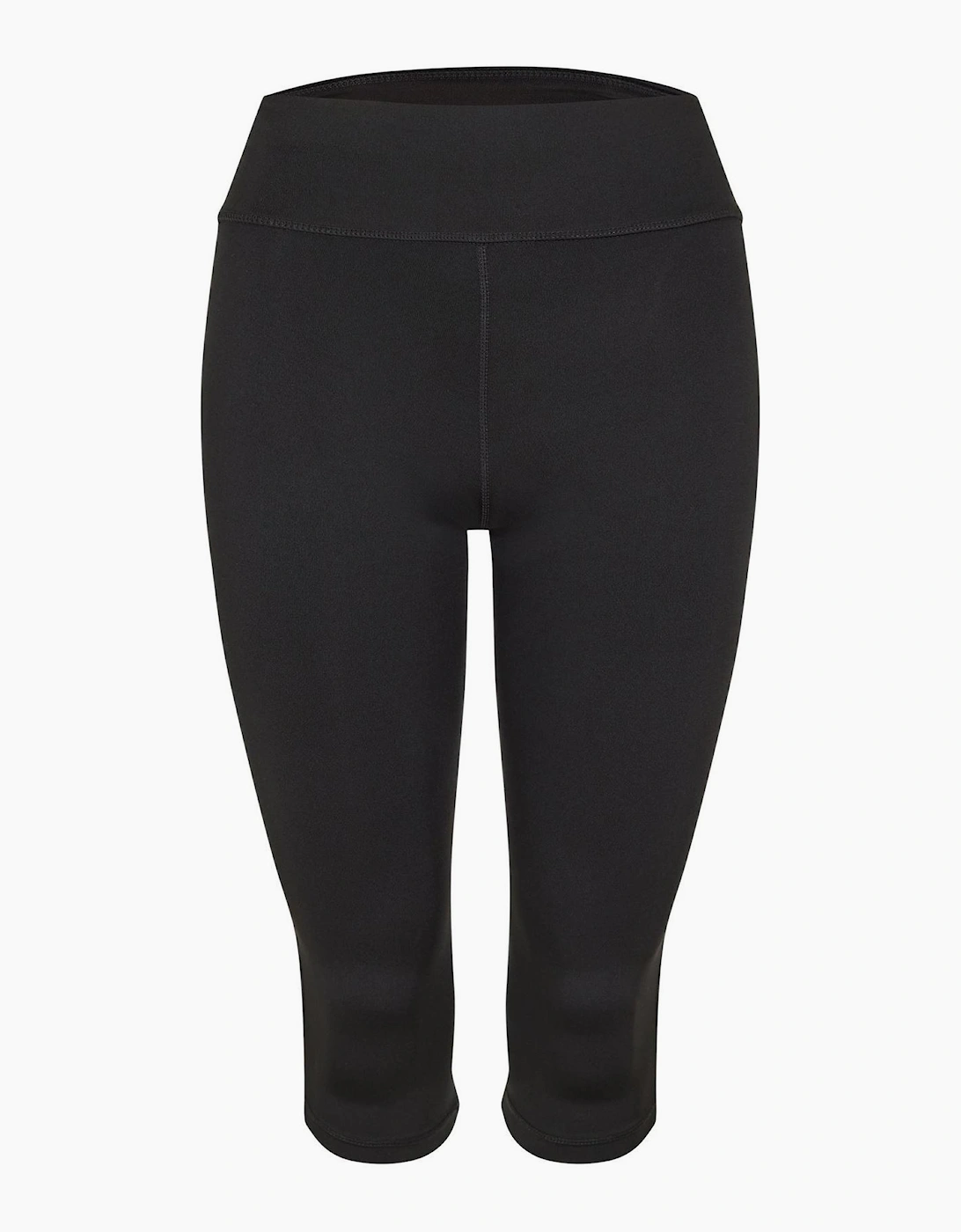 Three Quarter Solid Patterned Leggings