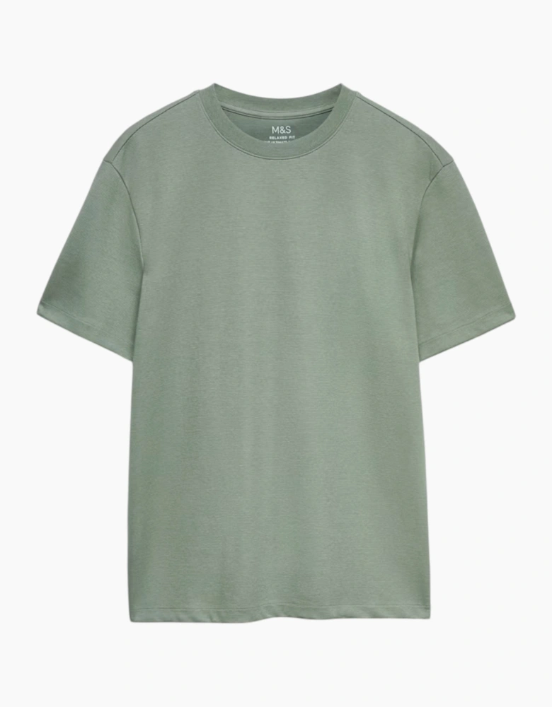 M&S Mens T-Shirt Relaxed Fit Cotton Top