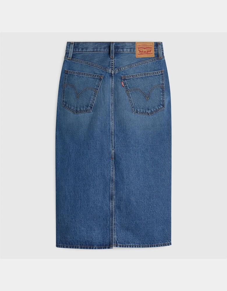 Highrise Back Slit Skirt