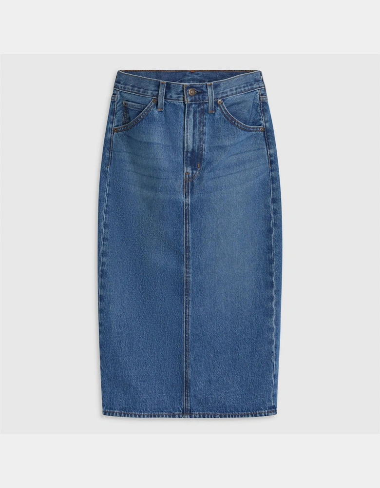 Highrise Back Slit Skirt