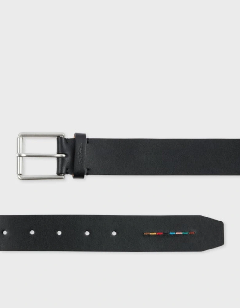 Paul Smith  Stripe Stitch Belt 79 BLACK