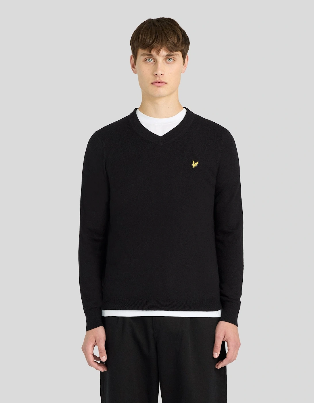 Cotton Merino V Neck Jumper